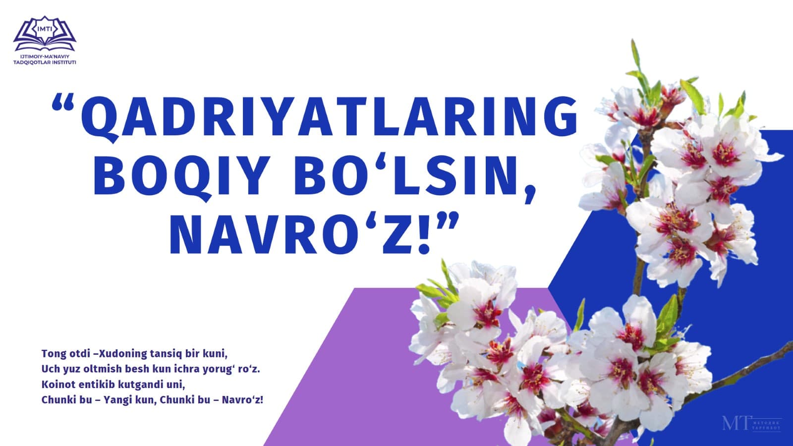 "Qadriyatlaring boqiy bo'lsin, Navro'z!"